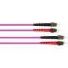 Kabel światłowodowy patchcord GoodConnections OM4 ST-ST wielomodowy duplex, 7,5m, LSZH, fioletowy LW-8075ST4