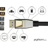 Kabel GoodConnections PREMIUM DisplayPort 2.0, 54 Gbit/s, UHBR 13.5, 4K @240Hz / 8K @60Hz, metalowe złącza, miedź (DP20-PY020)