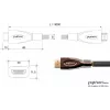 Kabel HDMI GoodConnections PYTHON Series High-Speed z Ethernet, 4K UHD 60Hz, 18Gbps, pozłacane złącza, nylonowy oplot, 3m, czarny (GC-M0018)