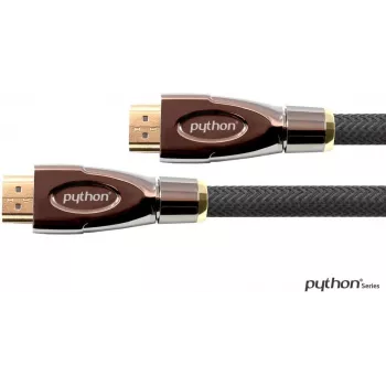 Kabel HDMI GoodConnections PYTHON Series High-Speed z Ethernet, 4K UHD 60Hz, 18Gbps, pozłacane złącza, nylonowy oplot, 3m, czarny (GC-M0018)