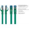 GoodConnections RNS® Cat. 6A S/FTP Przewód krosowy bezhalogenowy z zabezpieczeniem zatrzasku, 3 m, zielony
