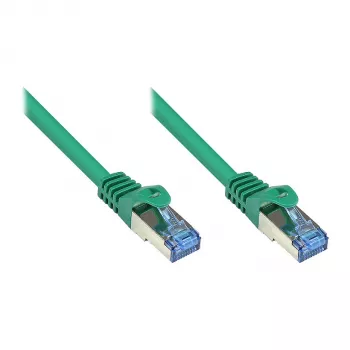 GoodConnections RNS® Cat. 6A S/FTP Patch Cable z zabezpieczeniem zatrzasku, bezhalogenowy, zielony, 15m