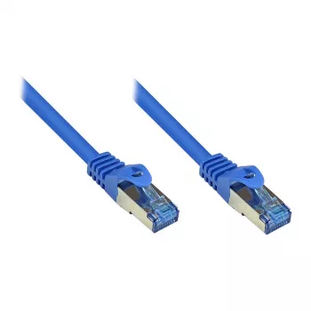 GoodConnections RNS® Cat. 6A S/FTP Patch Cable z zabezpieczeniem zatrzasku, bezhalogenowy, 500 MHz, niebieski, 20 m