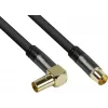 Kabel antenowy SAT GoodConnections SmartFLEX, IEC/Coax wtyk kątowy do gniazda, pozłacany, poczwórnie ekranowany, ekranowanie 120dB, czarny, 15m (GC-M2078)