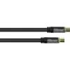 Kabel antenowy GoodConnections SmartFLEX, IEC Coax męski do żeńskiego, pozłacany, poczwórnie ekranowany, ekranowanie 120 dB, czarny, 30 m (GC-M2060)