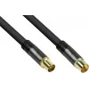 Kabel antenowy GoodConnections SmartFLEX, IEC Coax męski do żeńskiego, pozłacany, poczwórnie ekranowany, ekranowanie 120 dB, czarny, 30 m (GC-M2060)
