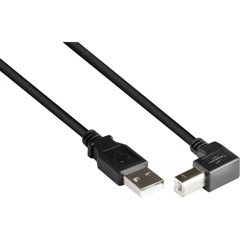 GoodConnections Kabel USB 2.0 A do B kątowy 3m czarny 2510-3W