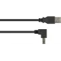 Kabel USB 2.0 GoodConnections A do B kątowy skierowany w dół 2m czarny