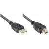 Kabel GoodConnections USB 2.0 A do B Male, 3m, Czarny 2510-3OFS