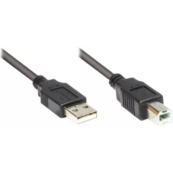 Kabel GoodConnections USB 2.0 A do B Male, 3m, Czarny 2510-3OFS