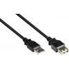 GoodConnections Kabel przedłużający USB 2.0 A męski na A żeński, 0,6 m, czarny
