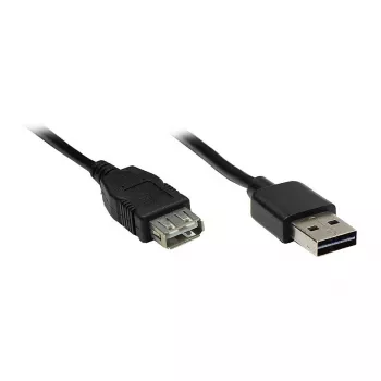 GoodConnections przedłużacz USB 2.0 - wtyk typu A na gniazdo, 1,8 m, czarny (2511-EU02)