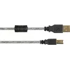 Good Connections kabel USB 2.0 wysokiej jakości z rdzeniem ferrytowym i pozłacanymi stykami, przezroczysty, 5 m
