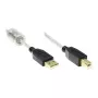 Good Connections kabel USB 2.0 wysokiej jakości z rdzeniem ferrytowym i pozłacanymi stykami, przezroczysty, 5 m