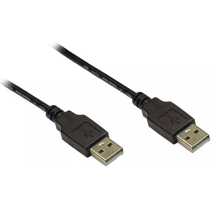 Kabel GoodConnections USB 2.0 Type-A męski do Type-A męski, 3m, czarny 2212-AA3S