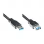 GoodConnections Kabel przedłużający USB 3.0 – A Męski na A Żeński, 1,8m, Czarny (2711-S02)