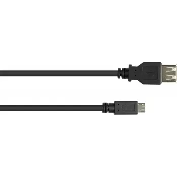 Kabel adaptera USB-OTG GoodConnections, Micro-USB Typ B męski na USB Typ A żeński, USB 2.0, 0,1 m, czarny