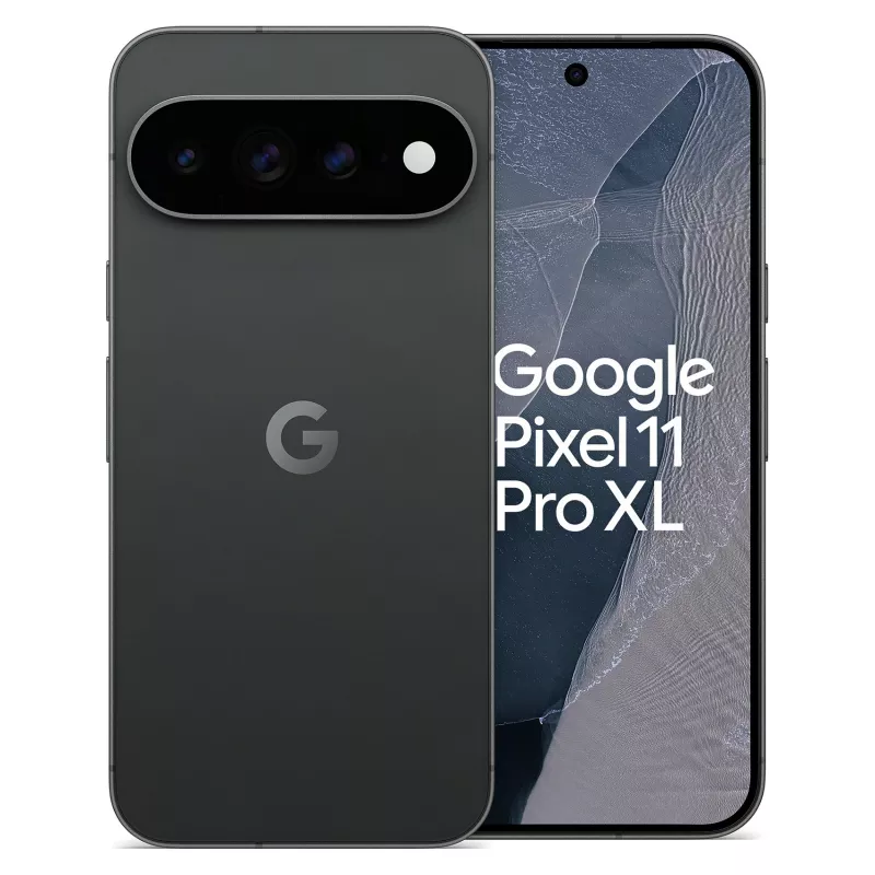 Google Pixel 11 Pro XL 5G Smartfon, 12GB RAM, 256GB Pamięci, Obsidian, Dual SIM, 6,8 cala OLED 120Hz Wyświetlacz, Android 16