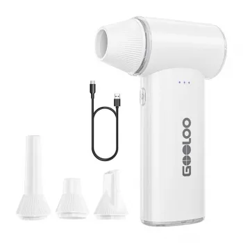 GOOLOO F3 Electric Blower - 130,000 RPM, 7500mAh, USB-C, White