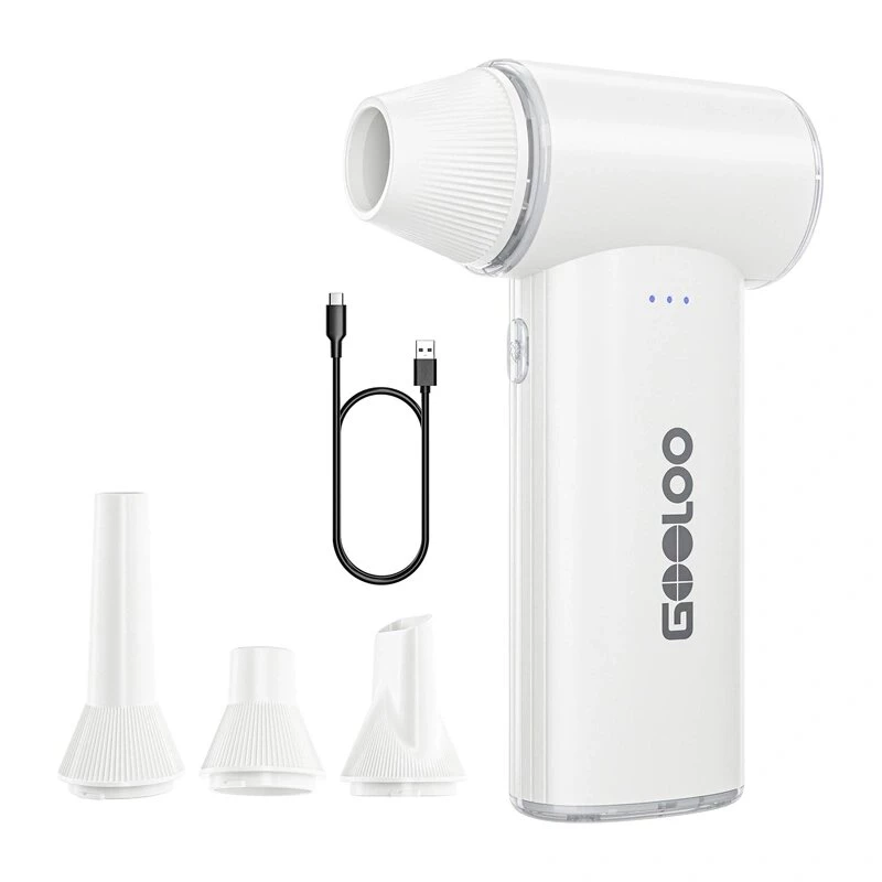 GOOLOO F3 Electric Blower - 130,000 RPM, 7500mAh, USB-C, White