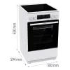 Gorenje GEC 5C41 WG Wolnostojąca kuchenka elektryczna – biała, 50 cm, 70 l, 9 funkcji