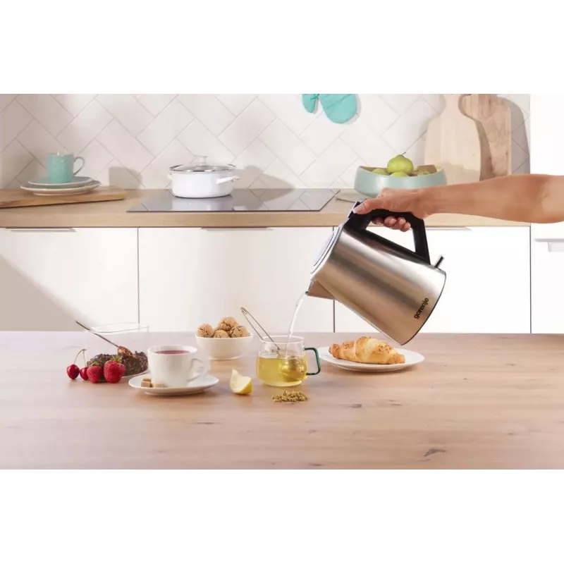 Gorenje K17OS Czajnik bezprzewodowy, 1.7 L, 2200 W, Stal nierdzewna / Czarny