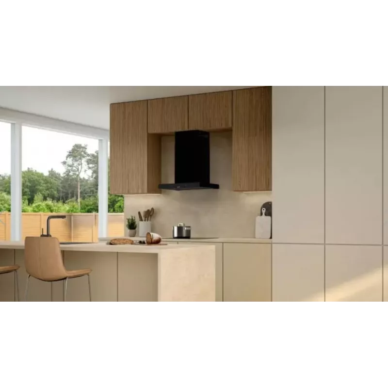 Gorenje WHT66236B Okap kominowy do zabudowy ściennej, czarny, 650 m³/h