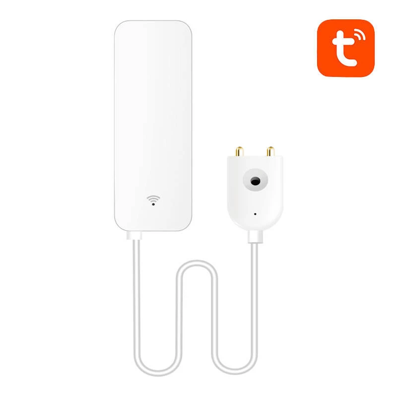GOSUND S5 WiFi Smart Water Leak Sensor z alertami w aplikacji Tuya, 2.4GHz, sonda IP67, biały