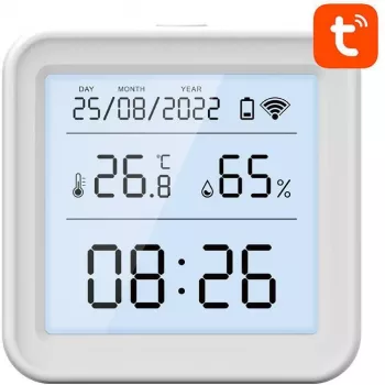 Gosund S6 Smart Wi-Fi Czujnik temperatury i wilgotności z wyświetlaczem LCD, kompatybilny z Tuya