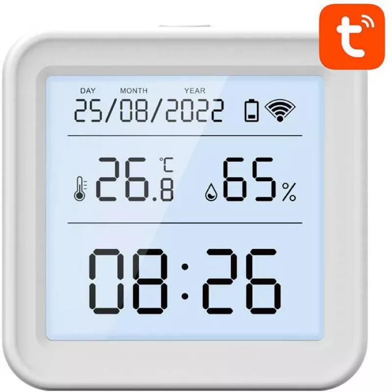 Gosund S6 Smart Wi-Fi Czujnik temperatury i wilgotności z wyświetlaczem LCD, kompatybilny z Tuya
