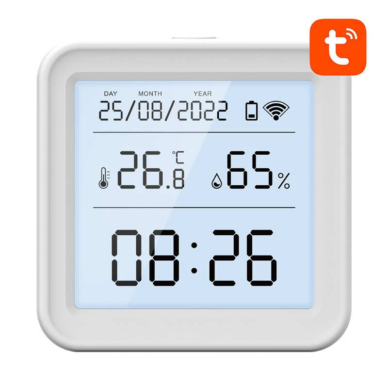 Gosund S6 Smart Wi-Fi Czujnik temperatury i wilgotności z wyświetlaczem LCD, kompatybilny z Tuya