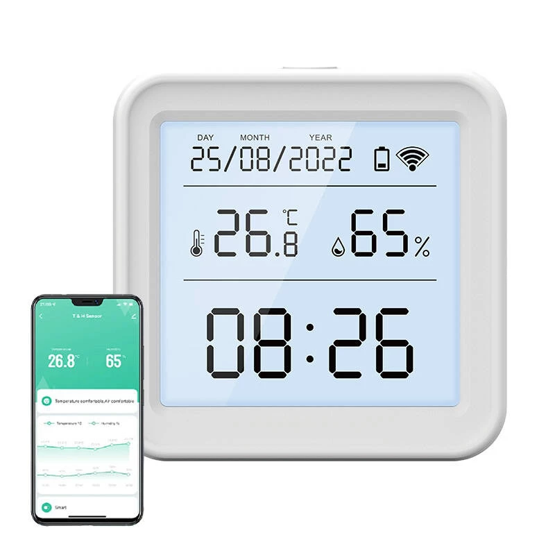 Gosund S6 Smart Wi-Fi Czujnik temperatury i wilgotności z wyświetlaczem LCD, kompatybilny z Tuya