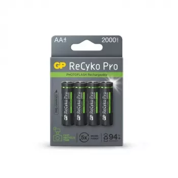 GP Battery (AA) Rechargeable ReCyko+ Pro Fast Flash, NiMH, 4 Blister, 2000mAh