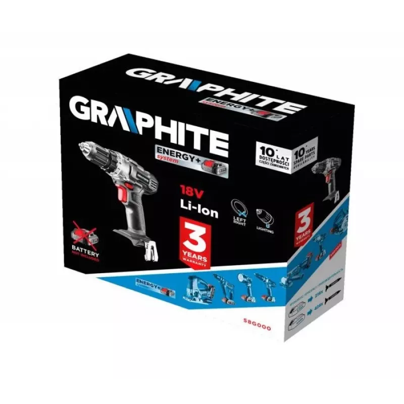 GRAPHITE 58G000 wkrętarka bezkluczykowa Energy+ 18V 1250 RPM