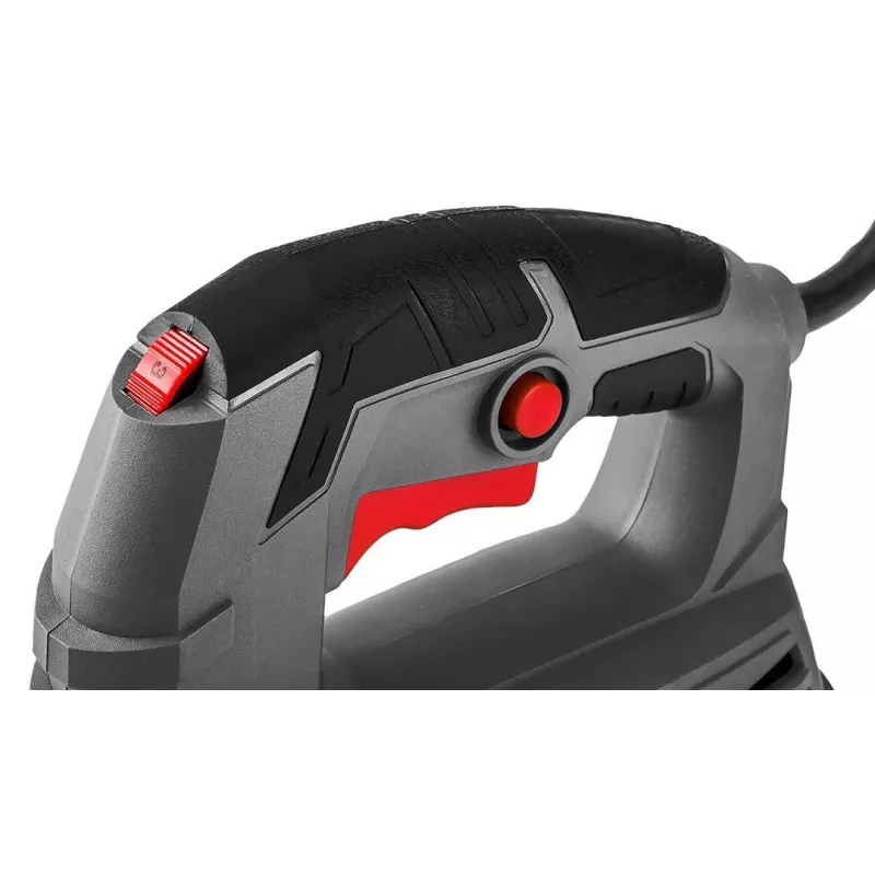 Graphite 58G047 800 W Wyrzynarka z prowadnicą laserową, oświetleniem LED, ruchem wahadłowym, bezkluczykową wymianą brzeszczotu, głębokością cięcia drewna 80 mm, 230 V