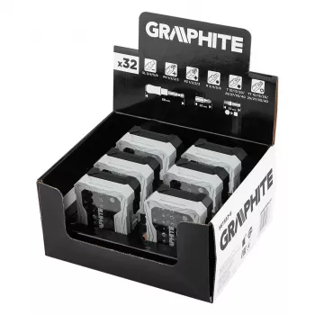 GRAPHITE pudełko ekspozycyjne 6 x 56T557 zestaw 32 bitów z uchwytem magnetycznym