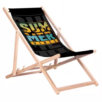 GRB GreenBlue GB183 Klasyczne leżak bukowy z nadrukiem Summer Vibes