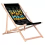 GRB GreenBlue GB183 Klasyczne leżak bukowy z nadrukiem Summer Vibes