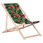 GRB GreenBlue GB183 Klasyczne Krzesło Plażowe Bukowe z Nadrukiem Arbuzów