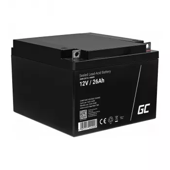 Green Cell AGM35 12V 26Ah AGM VRLA Bezobsługowy akumulator do kosiarki, skutera, łodzi, wózka inwalidzkiego
