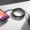 Green Cell GC PowerStream USB Type-C Męski do Type-C Męski Kabel do Szybkiego Ładowania 2m Czarny