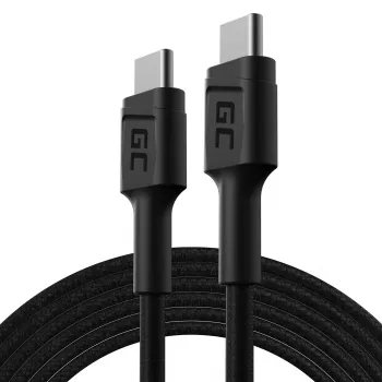 Green Cell GC PowerStream USB Type-C Męski do Type-C Męski Kabel do Szybkiego Ładowania 2m Czarny