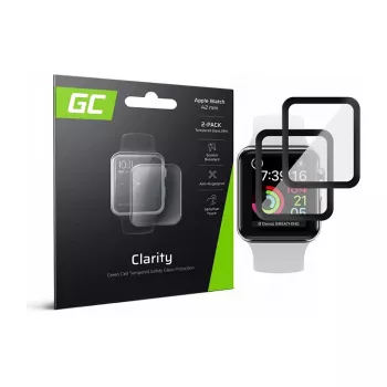 Green Cell GL88 2x GC Clarity Szkło hartowane do Apple Watch 42mm (Tempered Glass, 9H, Clear)