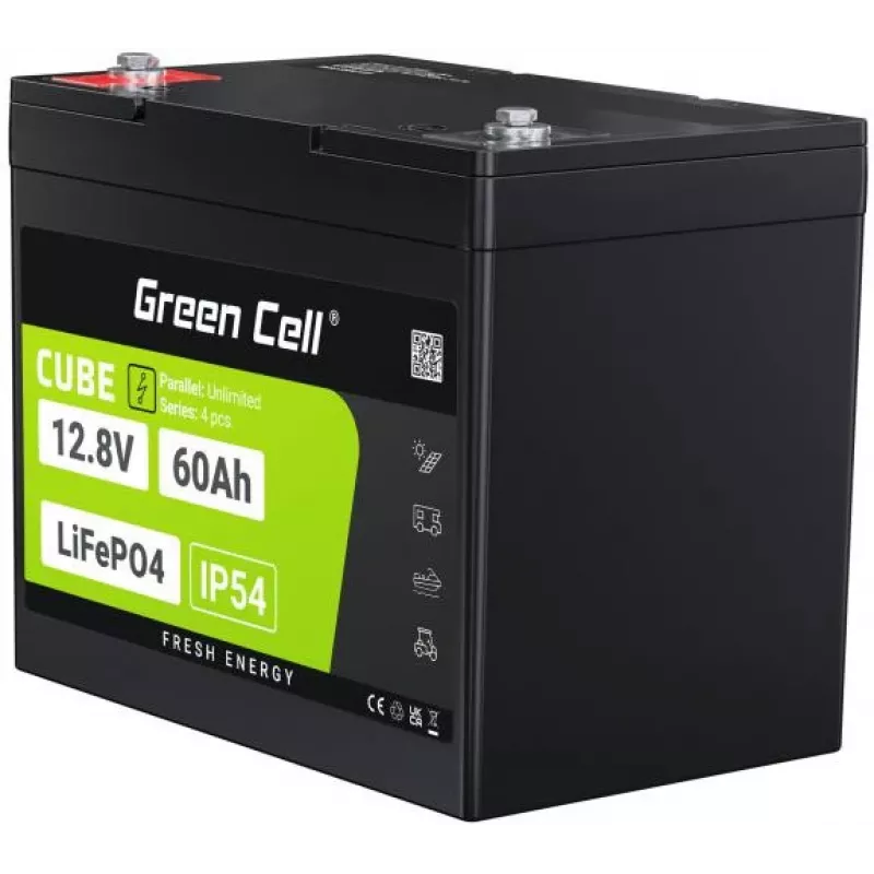 Green Cell LFPGC12V60AH Bateria do UPS Lithium Iron Phosphate (LiFePO4) 12.8 V 60 Ah