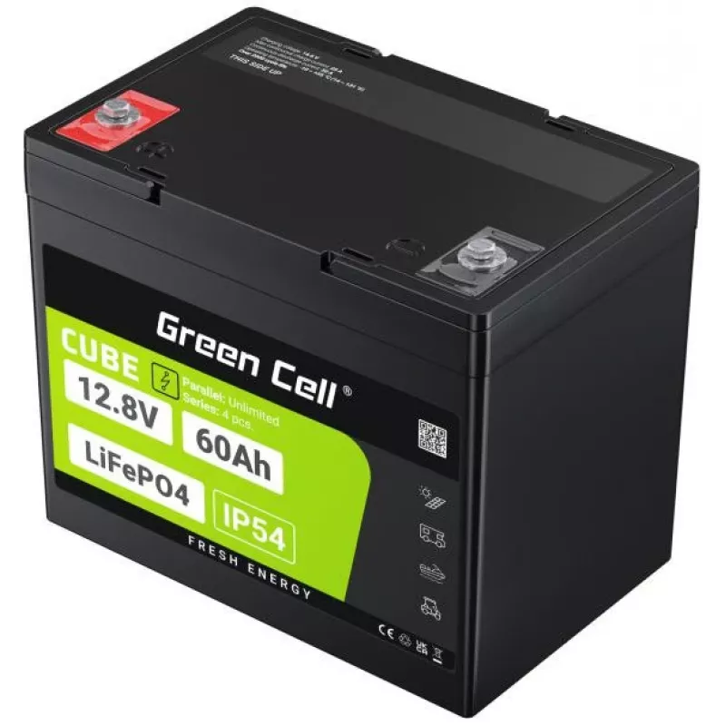 Green Cell LFPGC12V60AH Bateria do UPS Lithium Iron Phosphate (LiFePO4) 12.8 V 60 Ah