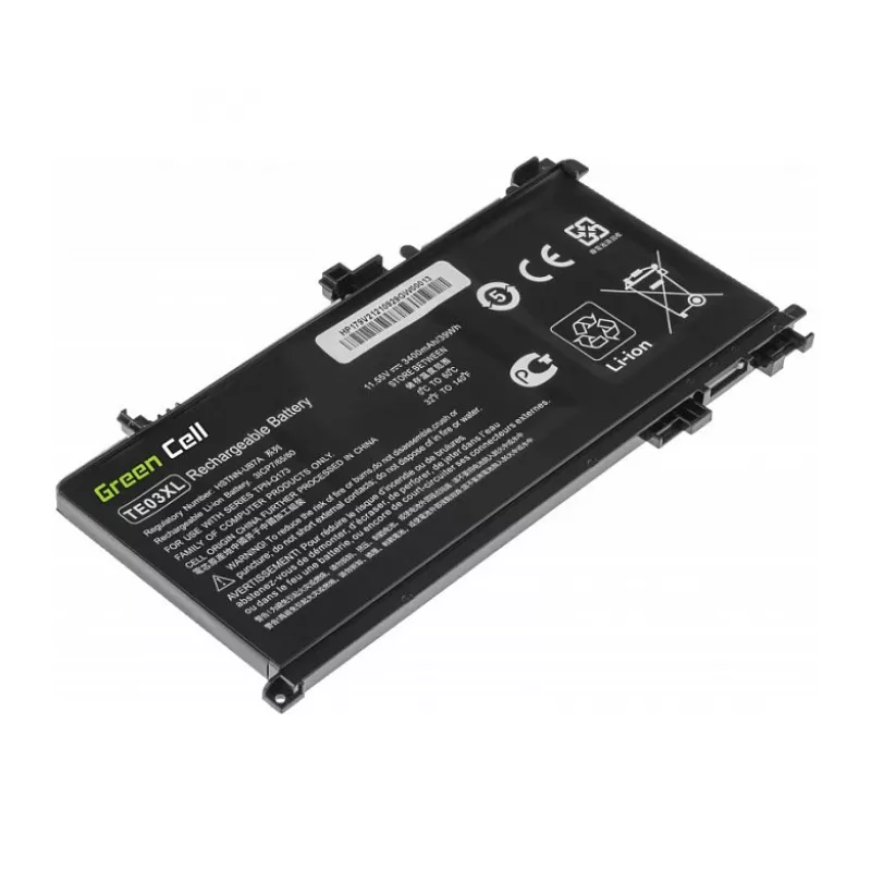 Green Cell TE03XL Bateria do HP Omen 15-AX i Pavilion 15-BC Series – 52.5Wh, 11.55V, 4550mAh, Li-ion, 3-ogniwowa, Czarna