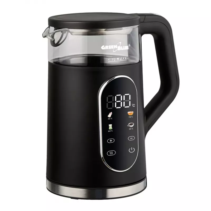 GREENBLUE Czajnik bezprzewodowy GB670 B 1.7L 2200W Czarny/Srebrny