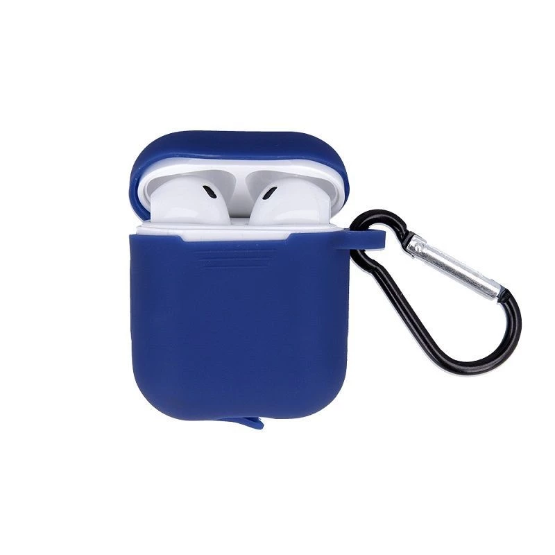 GreenGo Apple AirPods Silicone Case with Hook Dark Blue