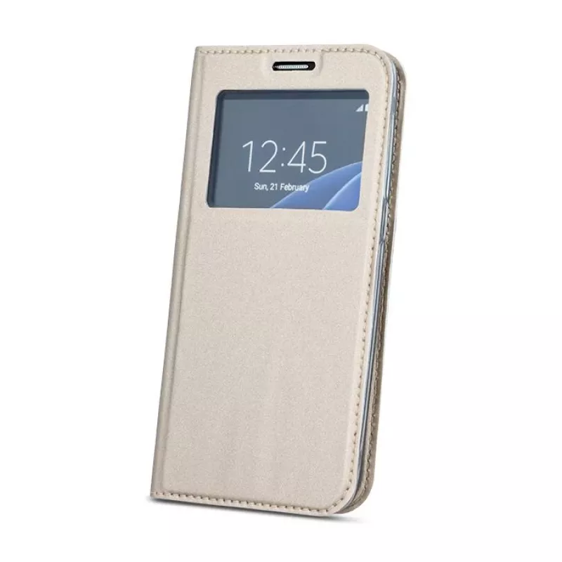 GreenGo Smart Look Flip Case dla Samsung Galaxy A6+ (2018) - Złoty
