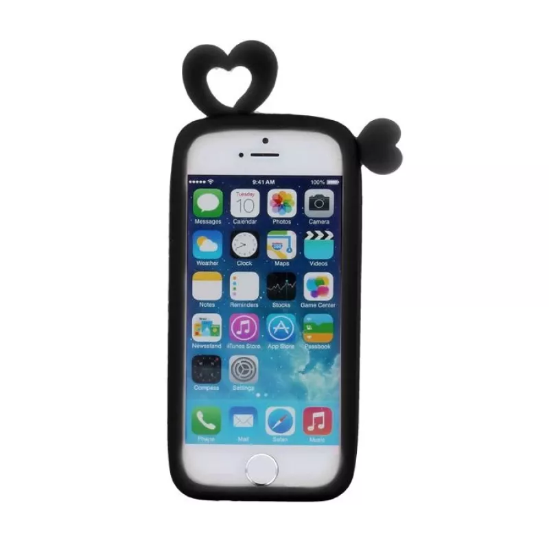GreenGo Universal Bumper L (10cm) Hearts Black